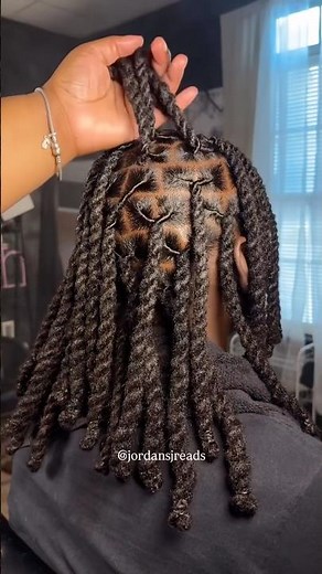 Two strand twists🔥🔥 #twostrandtwist #braids #loctician #retwist #hairstyle #locs #braidstyles