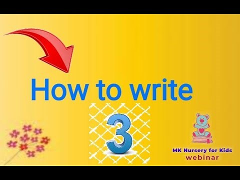 How to write number 3|| learn numbers || learning for kids || learn numbers with activity