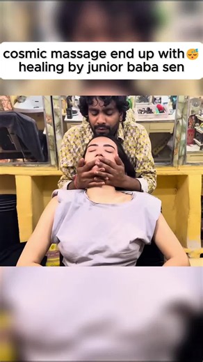cosmic head massage for well sleep 😴 by Junior baba sen #asmrhead #asmrmassage #chiropractor #egyptianmassage #asmrsleep