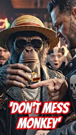 “A GANGSTER MONKEY ENTERED A BAR… AND EVERYTHING WENT SILENT.” #animation #funnyanimals