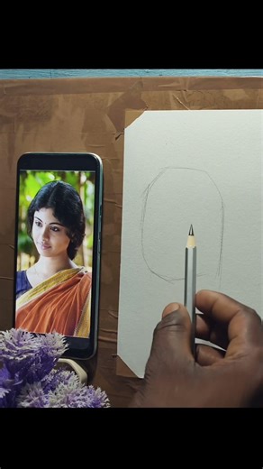 How to draw portrait portrait drawing #art #sketch #shorts #viral #tranding #portrait #painting