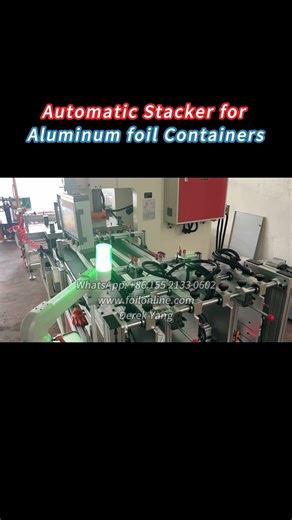 Aluminum Foil Tray Stacking Machine - Foil containers collected by aluminum foil container machine