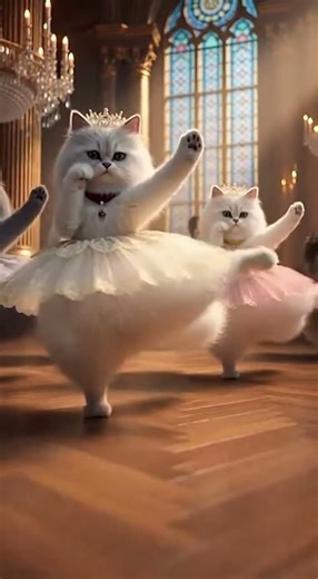 Royal Cat Ballet in a Golden Ballroom 😻✨ The Most Beautiful Dance You’ll Ever See