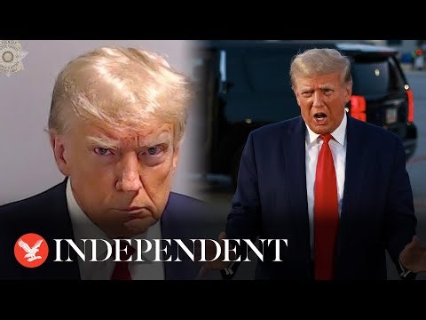 Trump leaves courthouse after Georgia arrest