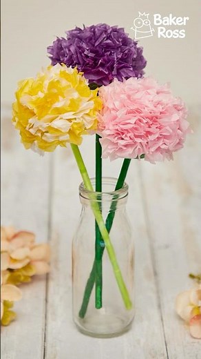 How To Make Tissue Paper Spring Flowers | Baker Ross