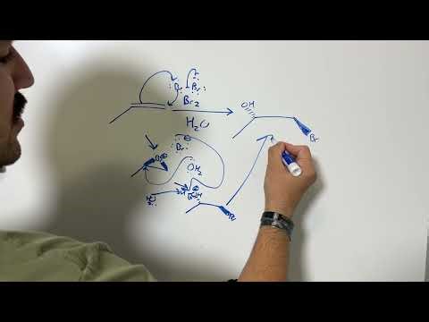Addition of Br2 in H2O to an Alkene | Alkene Reactions [Ep. 4]