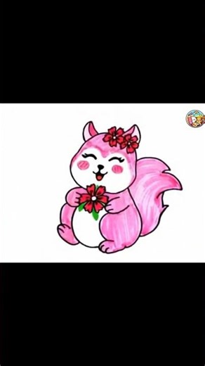 How To Draw A Cute Squirrel Easy #shorts