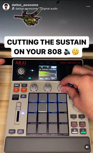 Cut the sustain on your 808 #mpc #mpcsample #howto #tutorial #beats #makingbeats #hiphop #808 #learn