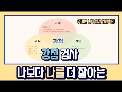 나의 강점 찾기(위대한 나의 발견 강점혁명/재능 찾는 법)