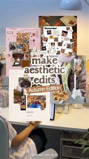 jehn ₍ᐢ..ᐢ₎♡ | how to make aesthetic edits: autumn edition 🍂✨ making cute autumn & thanksgiving mood boards just got so much easier, thanks to... | Instagram
