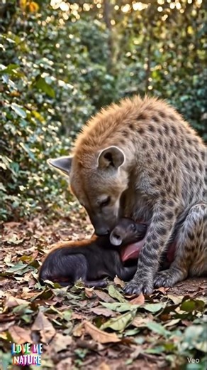 😱 Female Hyena Giving Birth | Nature Ka Rare Moment 🐾 Hyena Baby Birth Scene #Shorts #ytshorts #yt