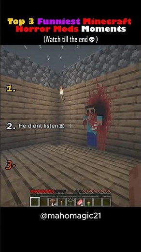 Top 3 Funniest Minecraft Horror Mods Moments That Had Everyone Losing It 😂😱