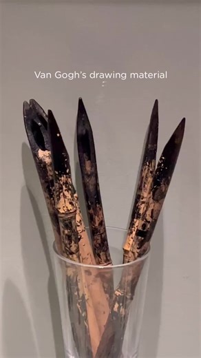 32K views · 670 reactions | These are examples of drawing materials used by Van Gogh, such as charcoal, chalk, graphite and India ink. In Arles Van Gogh cut his own pens from the reeds growing along the banks of the canals. ️ | Van Gogh Museum | Facebook