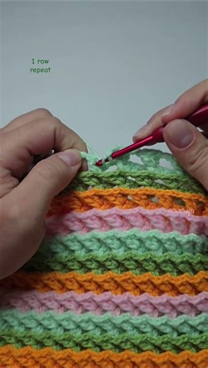 Only 1 Row Repeat Wavy Crochet Pattern | Crochet Blanket #crochettutorial #easycrochet #knitting