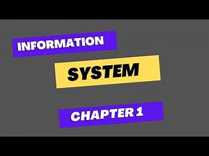 Fundamentals Of Information Systems ( Chapter 1 : Intro To IS )