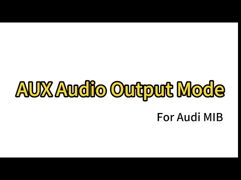How to set up CarPlay / Android Auto sound AUX Audio Output Mode for Audi Linux screen Roadtop Guide