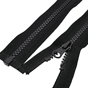 Leekayer 4PCS #5 27 Inch Separating Jacket Zippers for Sewing Coats Jacket Zipper 68cm Black Molded Plastic Zippers Bulk (27" 4pcs)