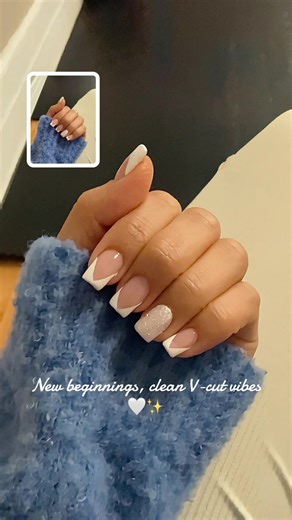 Fresh V-Cut Nails for a Stylish New Year