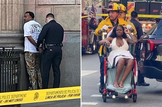 Shocking footage shows aftermath of knife rampage in downtown Los Angeles