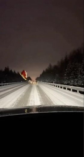 Dash Cam Catches Santa CRASH LANDING Drunk on Whiskey #funnyshorts #christmas #drunk