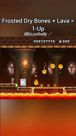 Sliding, Frosting, Lava… Somehow Got a 1-Up 💥❄️ #mario #nintendo #retrogaming