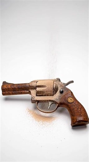 gSatisfying Rust Powder Blast: Antique Restoration ASMR 🔧 #shorts