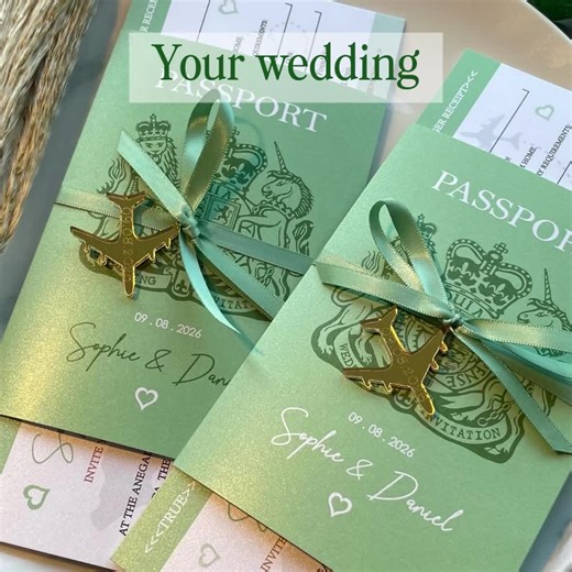 Holiday Travel-Themed Wedding Invitations Discount
