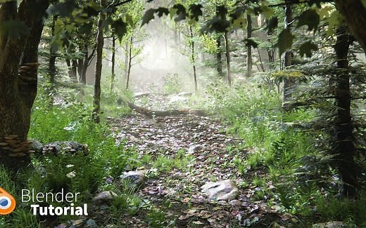 1小时在blender中创建一片森林 | Create a Forest in Blender in 1 Hour