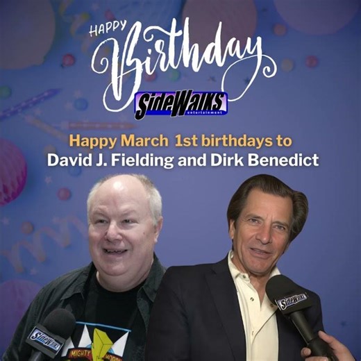 Happy birthdays to David J Fielding and Dirk Benedict!