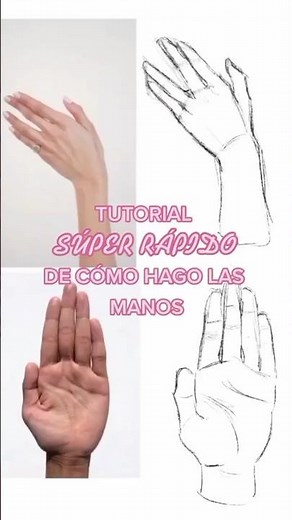 Tutorial rápido para dibujar manos ✌🏻 #arteparaprincipiantes