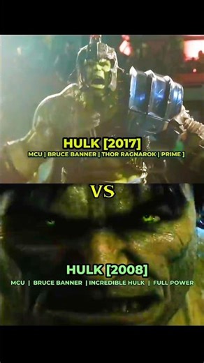 Ragnarok Hulk vs Hulk 2008 | #edit #vs #movie #marvel #mcu #shorts #fyp #4k #1v1 #foryou #viral #dcu