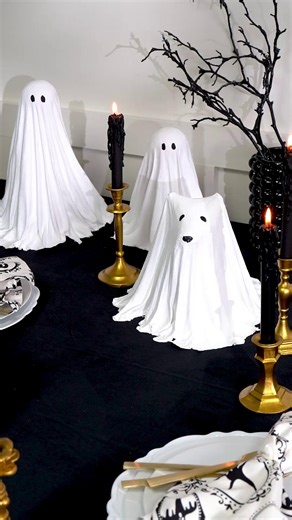1.7K views · 137 reactions | Your fabric scraps just resurrected into your Halloween decor! ⚰️ Float into spooky season with free-standing ghosts crafted using Mod Podge Texture Coat! Grab a bottle by visiting the link below and create DIYs that are so cute it’s scary. https://ow.ly/Qvwa50X3xEk | Plaid Crafts | Facebook