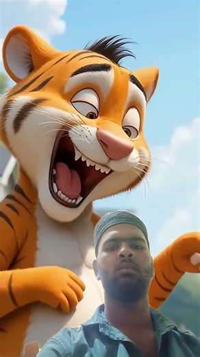 When Tiger 🐯 disturbed Orange Fat Cat 😺. Cat taking funny revenge#cats #catvideos#aicat#shortsviral