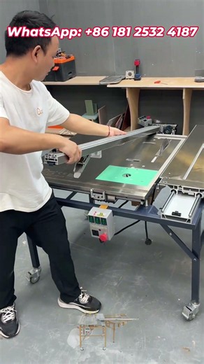Smooth Rail Sliding Table Saw in Action