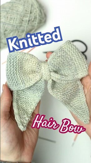 Knitted Hair Bow DIY