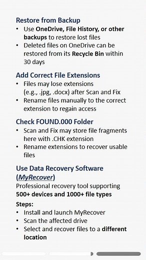 How to Recover Deleted Files from Scan and Fix on Windows 10/11 ✅ #windows #recovery