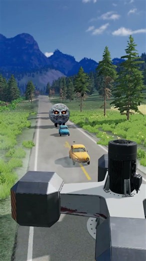 Vehicles vs Falling Steel Beams 🔩 BeamNG Drive