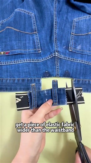 Don't cut pants with a too-big waist—resize them better this way! Fixed mine easily with a 34-piece sewing kit ($8.99 free shipping, such a steal)! Grab yours for quick mends! ✂️👖🧵💸#sewingtutorial #fyp | StitchsewCraft