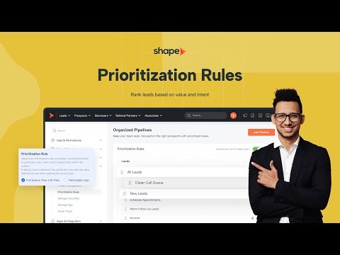How To Use Prioritization Rules and Views in Shape - CRM Training