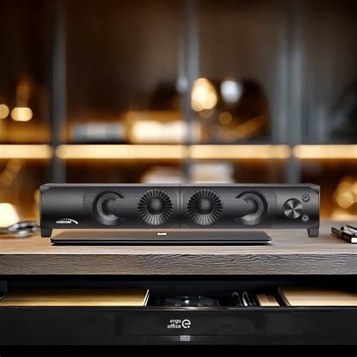 2 in 1 PC Speaker Soundbar Computer RGB LED Backlight Stereo Gaming USB 2 x 3W AUX 3.5 mm 2 in 1 PC