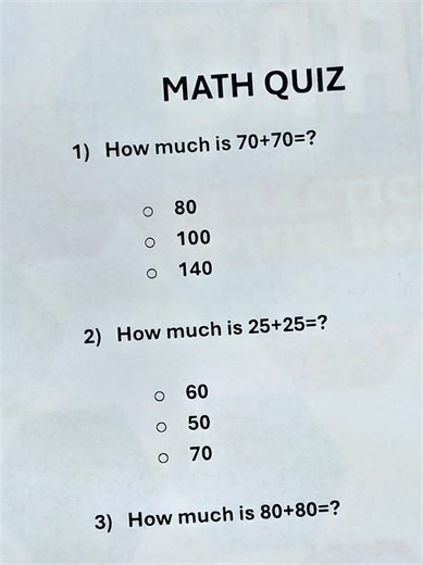 Ultimate Math Quiz Challenge: Can You Score 7/7?