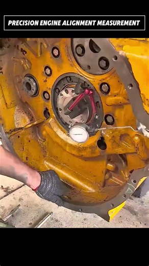 Precision Engine Alignment Measurement Using a Dial Indicator #automobile #mechanic