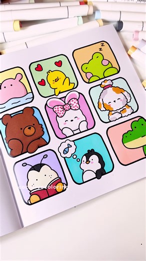 Cute Characters Coloring Fun with Cozy Friends