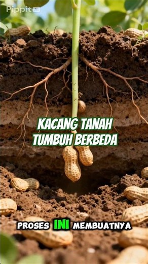 Kacang tanah tumbuh dengan cara berbeda #fakta #facts #kacangtanah