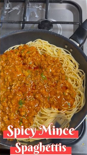 Spicy Mince Spaghetti - Here’s one of the tastiest spaghetti recipe #fypシ #recipe #food #easyrecipe