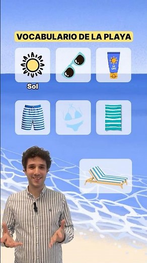 Beach vocabulary 🏖️☀️🕶️ in Spanish