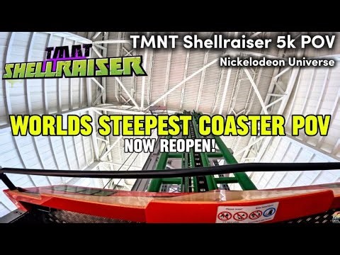 TMNT Shellraiser Now REOPENED - 5.3K 60FPS POV - Nickelodeon Universe - Non Copyright