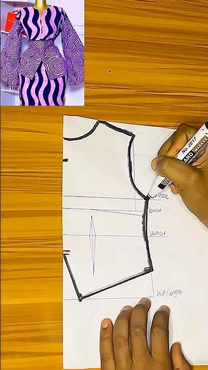 How to Draft a Stylish Blouse | Pattern Drafting Tutorial ✂️#shorts #patternmaking