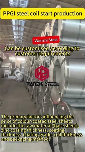 Pre coated Galvanized Steel Coil - PPGI Coils Production #galvanizedcoil #ppgicoil