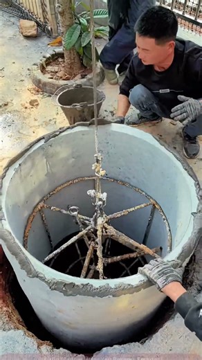 Reinforcement Cage Lifting for Concrete Well Casing (Full Process)